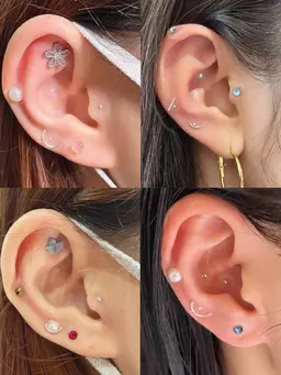 SNSで話題💖耳つぼジュエリー👂🏻💎✨片耳5個 計10個【ネイルサロンだからこそパーツが豊富♡】‼️