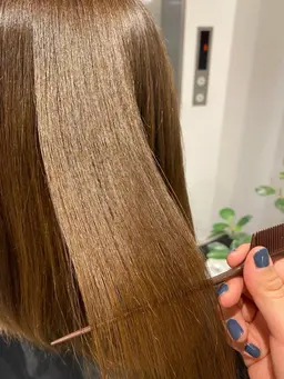 🍊💇🏻白髪染め+3stepトリートメント+シャンプーブロー🛁🧴