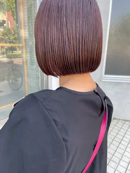 【🌷人気メニュー🌷】丸みボブカット💛＋透け感カラー🩵