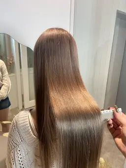 【✨地毛もエクステもサラ艶✨】プルエクステつけたままカラー＋髪質改善トリートメント🫧