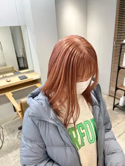 カット＋ブリーチなしカラー