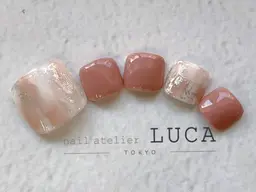 【フット】【オフなし】自爪を削らないシェラックシンプルアートコース（40色以上）