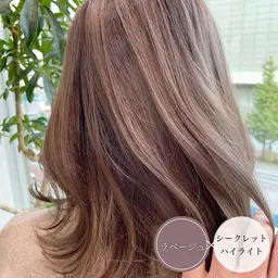 💫艶髪極細ハイライト【シークレットハイライト】➕全体カラー➕似合わせカット［15%off］