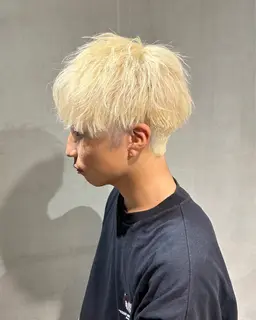 メンズカット+ブリーチ+カラー