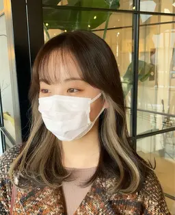 🦙【2回目の方はこちら】顔周り、耳周り/インナーカラー(ブリーチ込み)➕Aujuaトリートメント🦙