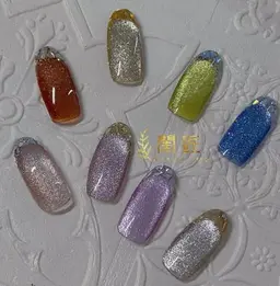 💅ハンドネイル💅新規オフ無料✨人気⤴️マグネットガラスフレンチ　💰8680