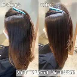 【髪質改善】ハイブリッド縮毛矯正+カット+リンケージ4stepトリートメント