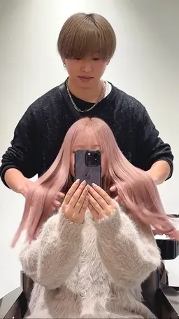 【12月限定🩵】👼🏻‪✂️〝前髪カット＆艶カラー＆潤いトリートメント〟 ✨️ 〝ワンカラー〟