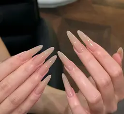 ハンド　チップ長さだし　ワンカラー/フラッシュネイル　オフなし