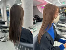 【🌻こだわった薬剤でカラー同時施術可能◎美髪フルコース🩵✨】カット&ヘアカラー&縮毛矯正&1STEPトリートメント