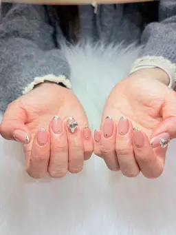 3月限定【Hand】ベース込み★ガラスフレンチ★ご新規様オフ無料￥9300→￥4400