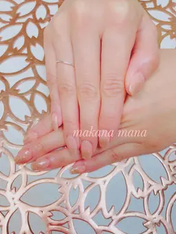 ワンカラー◾️シンプルネイルオフ込み◆パーツが付いてるデザイン＋800長さだし＋1300