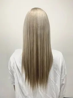 髪質改善酸性ストレート＋フルカラー