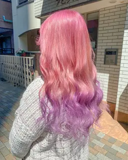 グラデーションカラー（ケアブリーチ）＋カラー¥13000