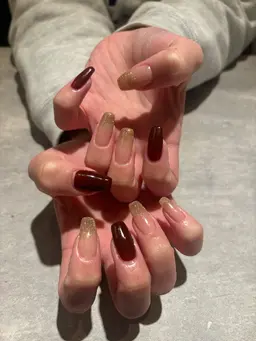 長さだし10本ワンカラー/ラメグラデーション