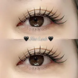 【オフ無料】ブラウンフラットラッシュエクステ120本💗束感仕上げ✨SNS等投稿用写真の撮影可能な方限定🫧