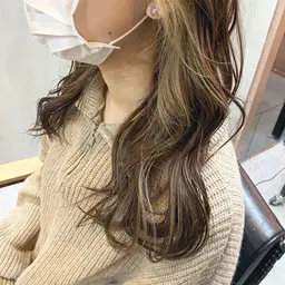 🐚  デザインカラー (ブリーチOK)  +  全体カラー + アミノリペアトリートメント