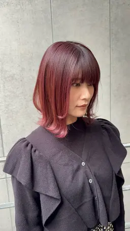 暖色ダブルカラー【ブリーチ込み】＋3stepトリートメント¥20,350→¥14,300ミニモ特別価格でご案内