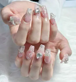 [チップ長さ出し10本]アートやりパーツつけ放題