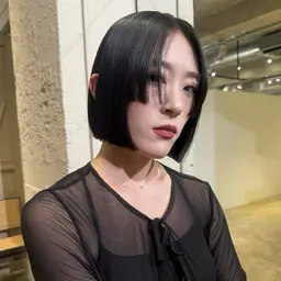 cut + acid straight perm +treatment ( 縮毛矯正よりもダメージレスに仕上がります)