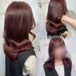 🧸ྀི艶カラー➕しっとりうるサラ水素トリートメント🤎