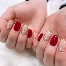 オフなし💙シンプルデザインネイル💅
