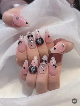 【ネイルチップ10本長さだし】💅つけ放題＋シンプルデザイン💅