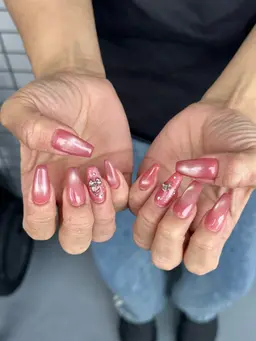 長さだし10本又は長さだしフィル＋90分デザインネイル（オフケア込み）