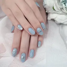 【Hand】 【ニュアンスデザイン】🪞ミラーアート🔮色の変更はご相談可能です💎