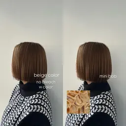 【🎀ミニモ学割🎀卒業生の方限定🌟】ブリーチなしダブルカラー+トリートメント🩰🤍