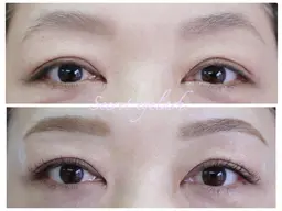 アイブロウ×まつげカール(ビューラー式カール)同時施術のお得なセット⭐︎一気に目元のイメージチェンジしたい方に⭐︎