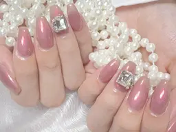 🦋ワンカラー/ラメグラ+2個大きいパーツ