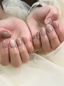 ワンカラーマグネットネイル+付け替えオフ込み(ソフトジェル)