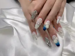 【Hand】チップ長さ出し/持ち込み120分アートし放題