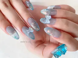 【HAND長さだし】クリアスカルプ+ジェル・マグネットカラー