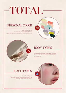 【1番人気❤️‍🔥】トータル診断 ¦ 120色カラー診断＋骨格診断＋顔タイプ診断