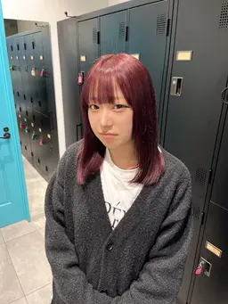 透明感たっぷりピンク系、ボルドー系、オレンジ系、プチトリートメント＆コテ巻き無料！