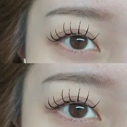 【垢抜け満足度◎】フラットラッシュ120本+眉毛wax+カラー