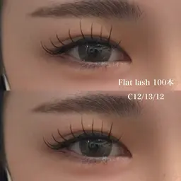 【2回目以降もOK】フラットラッシュ100本￥7400→￥6790（予約リクエスト⭕️）