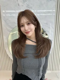 【💖4/3限定の特別MENU💖】銀座店のみ適応♥️前髪カット+艶カラー+プレミアムトリートメント♥️8500