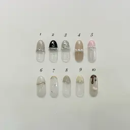 【オフ無し】フレンチ+写真アート2本