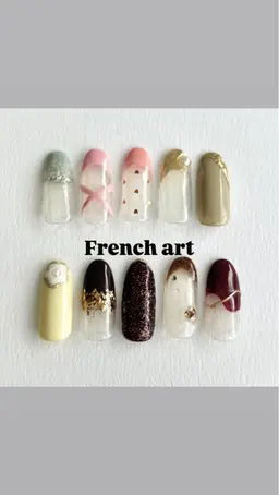 【オフなし】フレンチ+写真アート2本付 0円