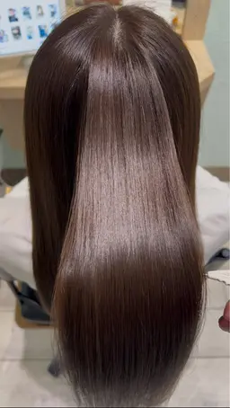 【潤い美髪へ】髪質改善カラー+超音波トリートメント🏖️ 【白髪染めも可】