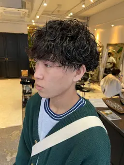 【全員クーポン】 メンズパーマ＋カット＋トリートメント