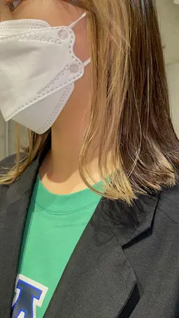 イヤリングカラー［ブリーチ込み］➕艶髪トリートメント😻✨トレンドカラー×イヤリング 【渋谷/原宿/表参道】