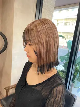 〘 ポイントブリーチ ◯ 裾カラー🪽〙+ カット