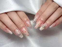 【NEW】🍑シンプル持ち込みデザイン✨(複雑不可）ジェルオフ無料