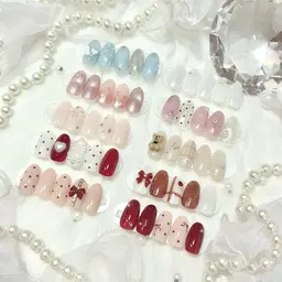 🔰口コミ記入必須【Jr．】HAND⭐️オフなし⭐️期間限定❤️🌸春デザインネイル🌸❤️