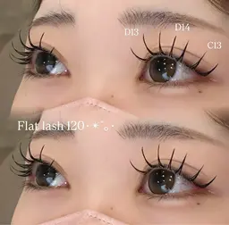 期間限定🎀✧︎*。【オフ別途】フラットラッシュ120本まで🖤束感コーティング付き︎✦︎︎︎.。