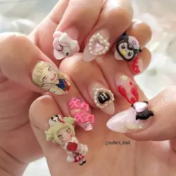 【痛ネイル】イラスト3D3本＆長さだし※1週間前予約